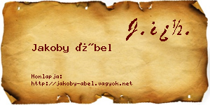 Jakoby Ábel névjegykártya