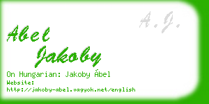abel jakoby business card