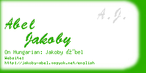 abel jakoby business card